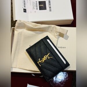 New authentic saint laurent card holder